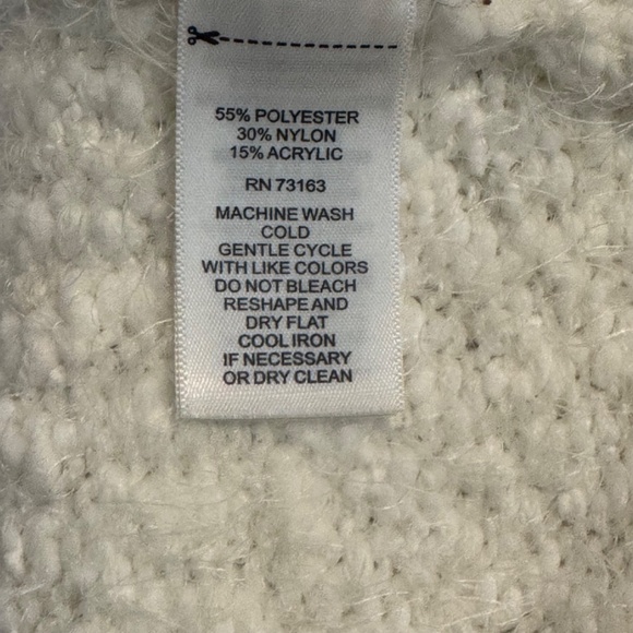 Cupio Blush Womens Size (Medium) Ivory & Beige Chunky-Knit Open Front Cardigan - Picture 6 of 8